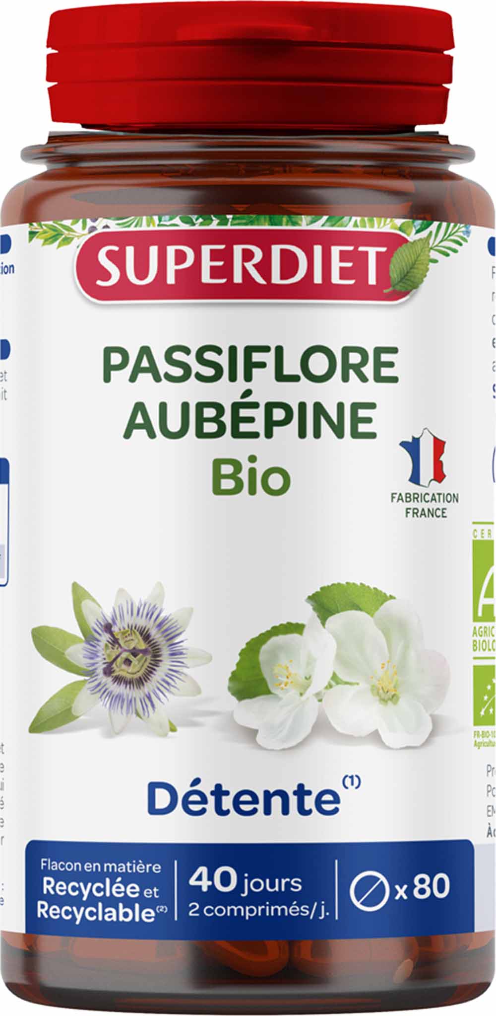 Superdiet Passiflora-Aubepina biologica 80 compresse