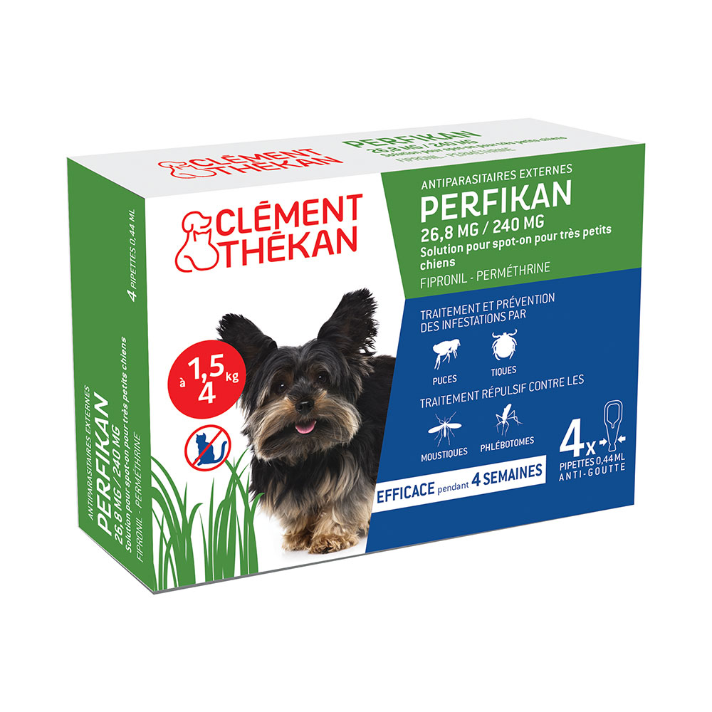 Clement-Thekan Pulci e zecche Cane 1,5-4 kg 4 pipette