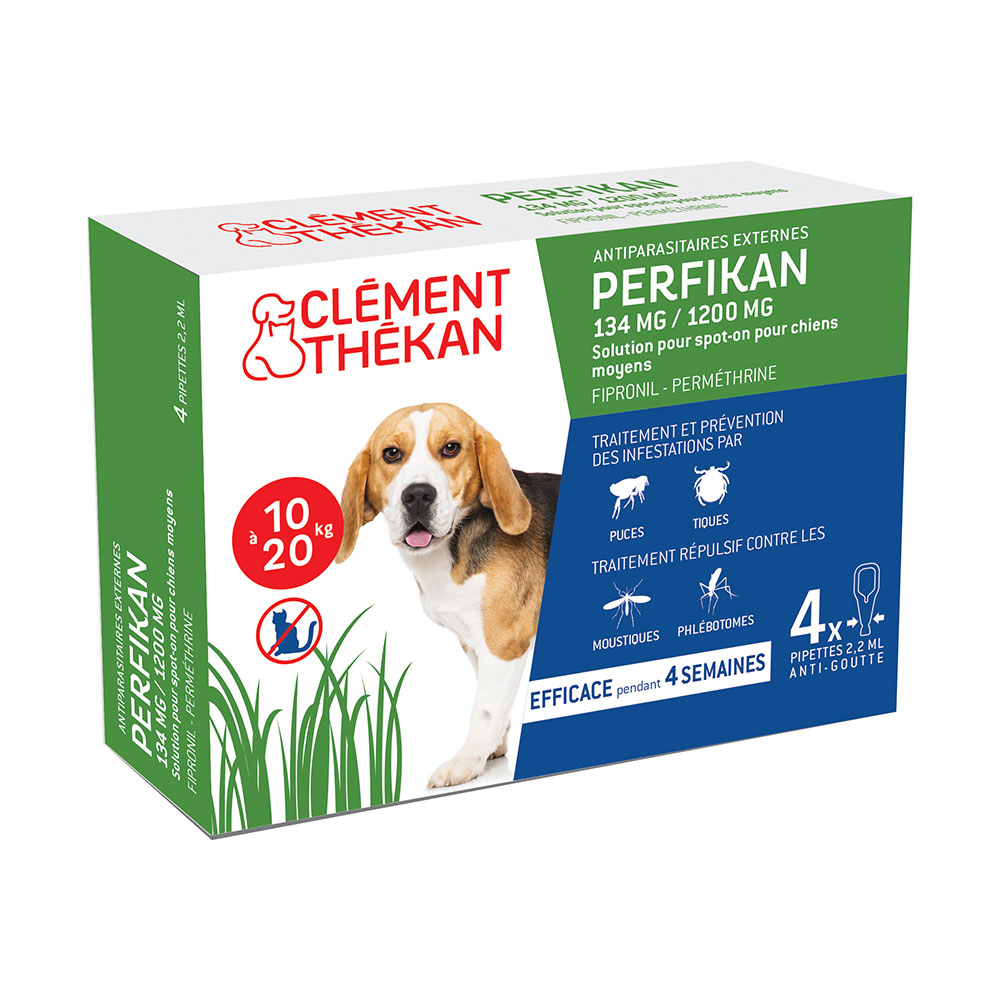 Clement-Thekan Pulci e zecche Cane 10-20kg 4 Pipette