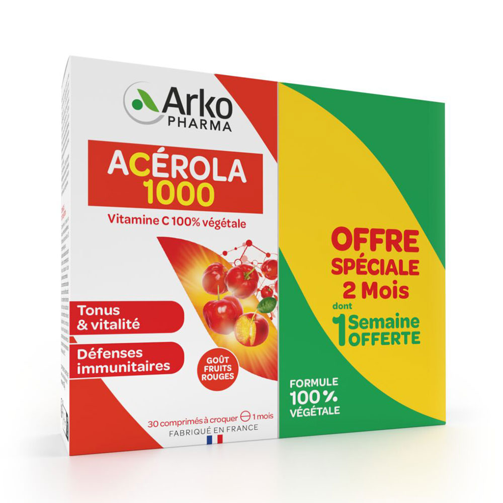 Arkopharma Azinc Vitamina C naturale Acerola 1000 2x30 compresse