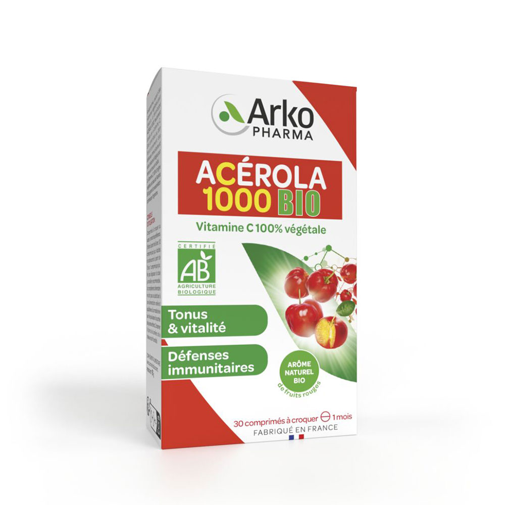 Arkopharma Azinc Acerola 1000 con vitamina C naturale bio 30 compresse
