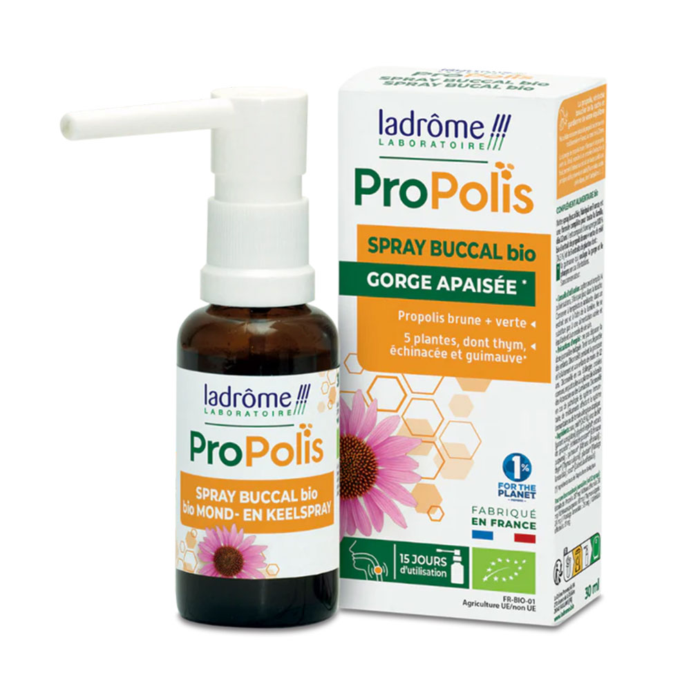 Ladrôme Propolis Spray orale bio per gola lenita 30 ml