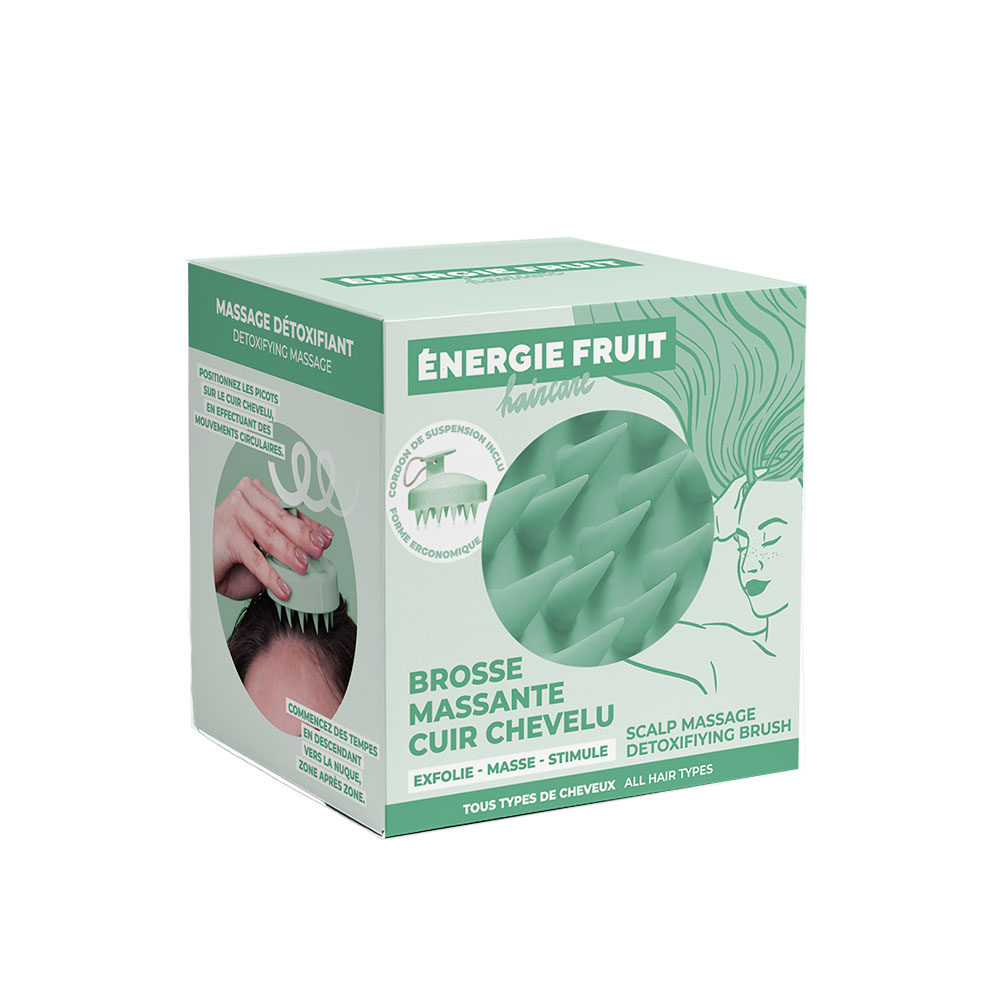 Energie Fruit Spazzola per cuoio capelluto massaggiante Detox