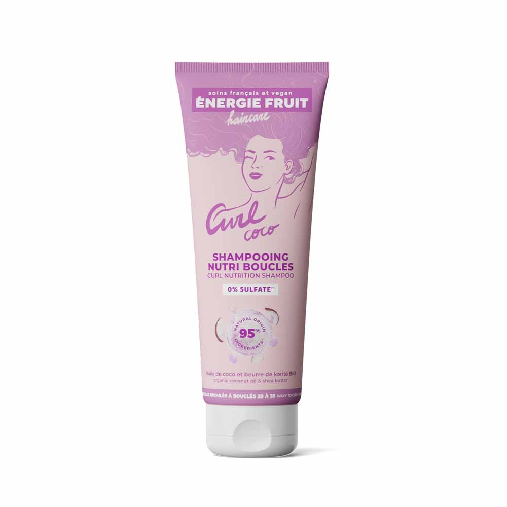 Energie Fruit Shampoo senza solfati coco e olio di karité bio per capelli ricci 250 ml