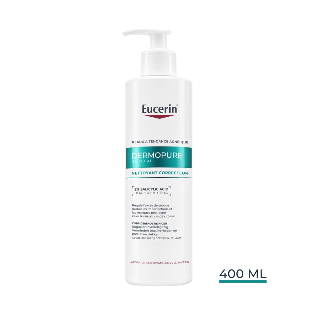 Eucerin Dermopure Clinical Gel detergente correttore imperfezioni per viso e corpo 400 ml