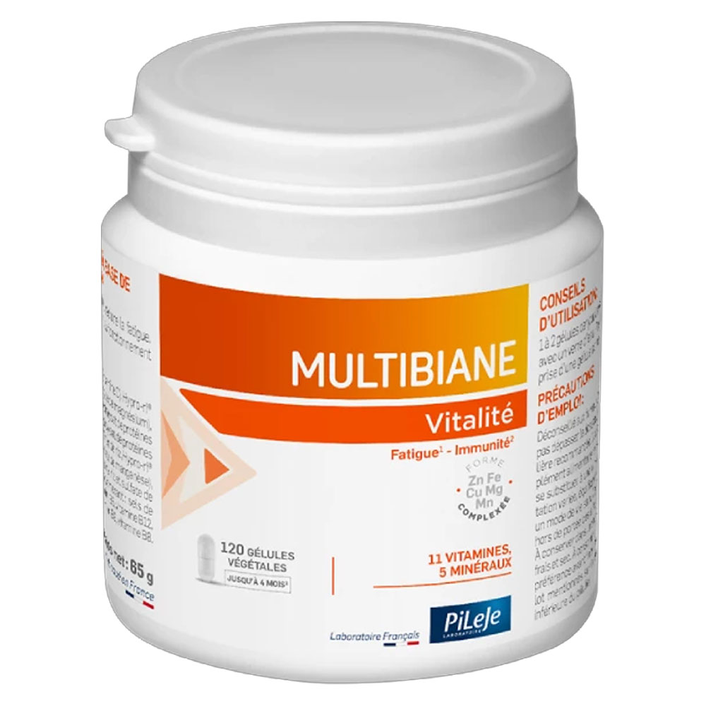 Pileje Multibiane Vitalità 11 vitamine e 5 minerali 120 capsule