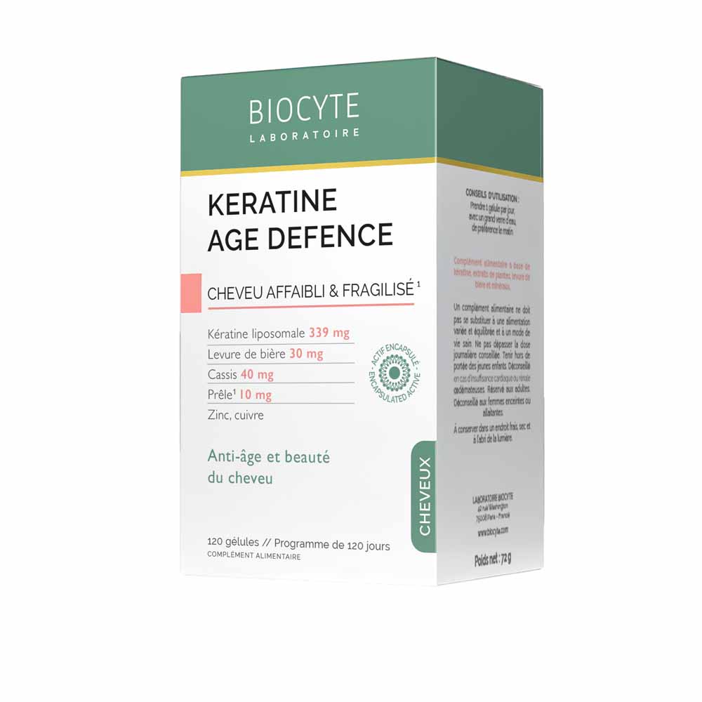 Biocyte Capelli Cheratina Age Defence Rinforza i Capelli sfibrati 120 capsule