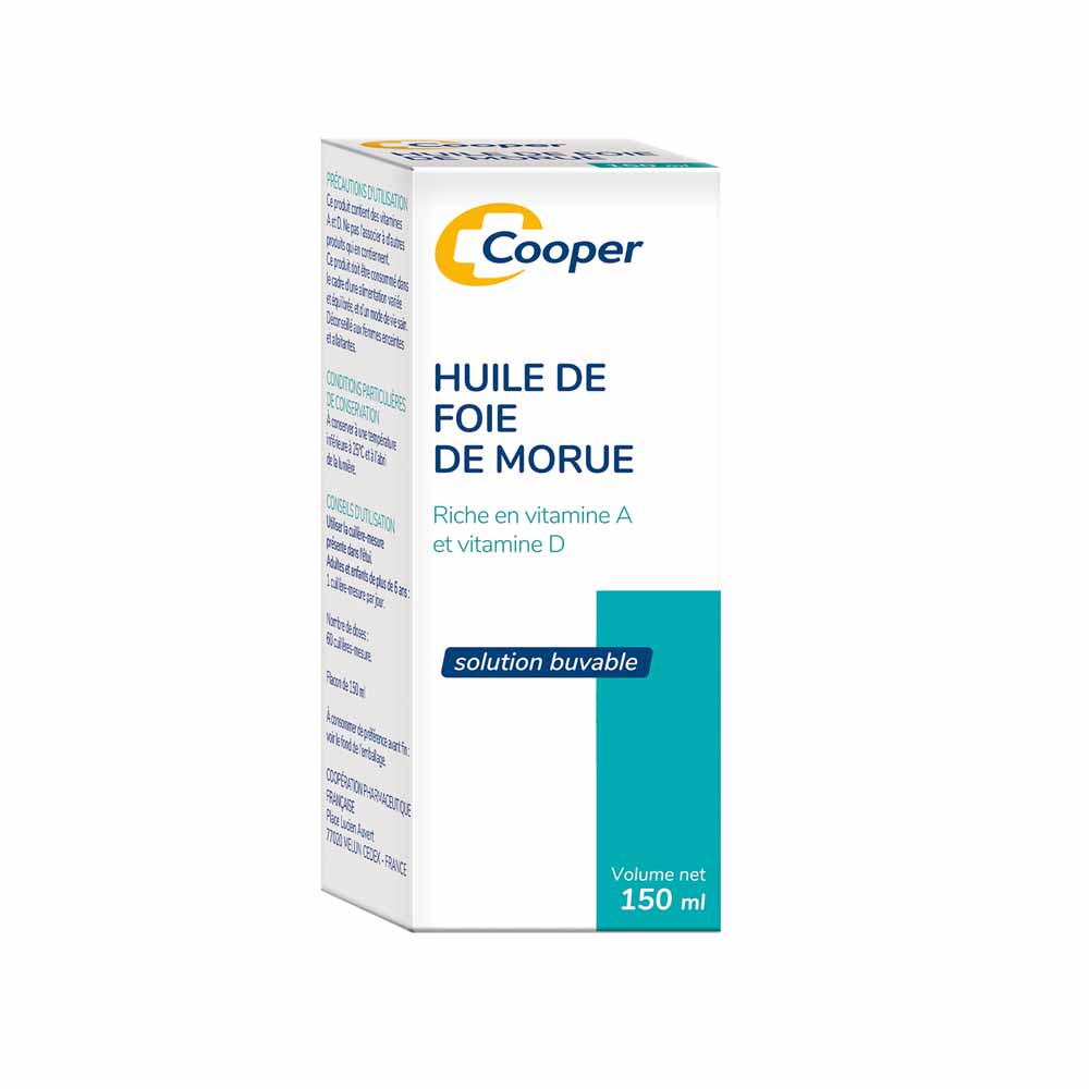 Cooper Olio di fegato di merluzzo Vitamine A e D 150 ml