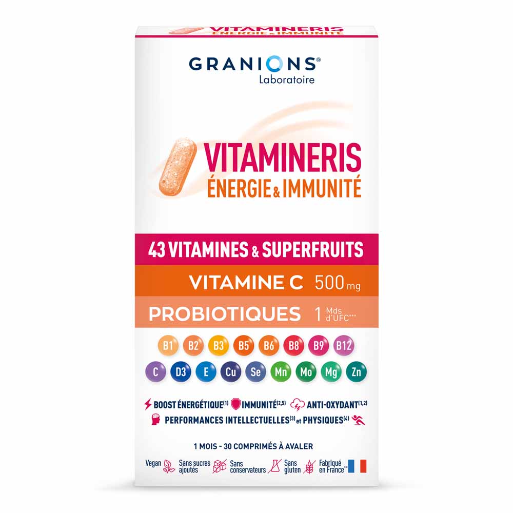 Granions Vitamineris Energia e immunità 30 compresse