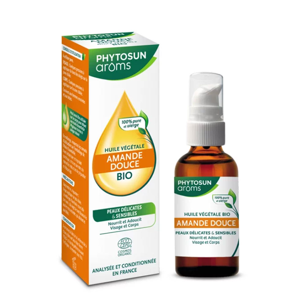 Phytosun Aroms Olio vegetale mandorle dolci pelli delicate bio 50 ml