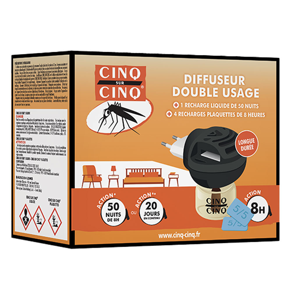Cinq Sur Cinq Diffusore anti-zanzare a doppio uso