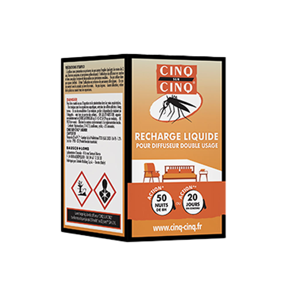 Cinq Sur Cinq Ricarica liquida per diffusore di zanzare a doppio uso 35ml