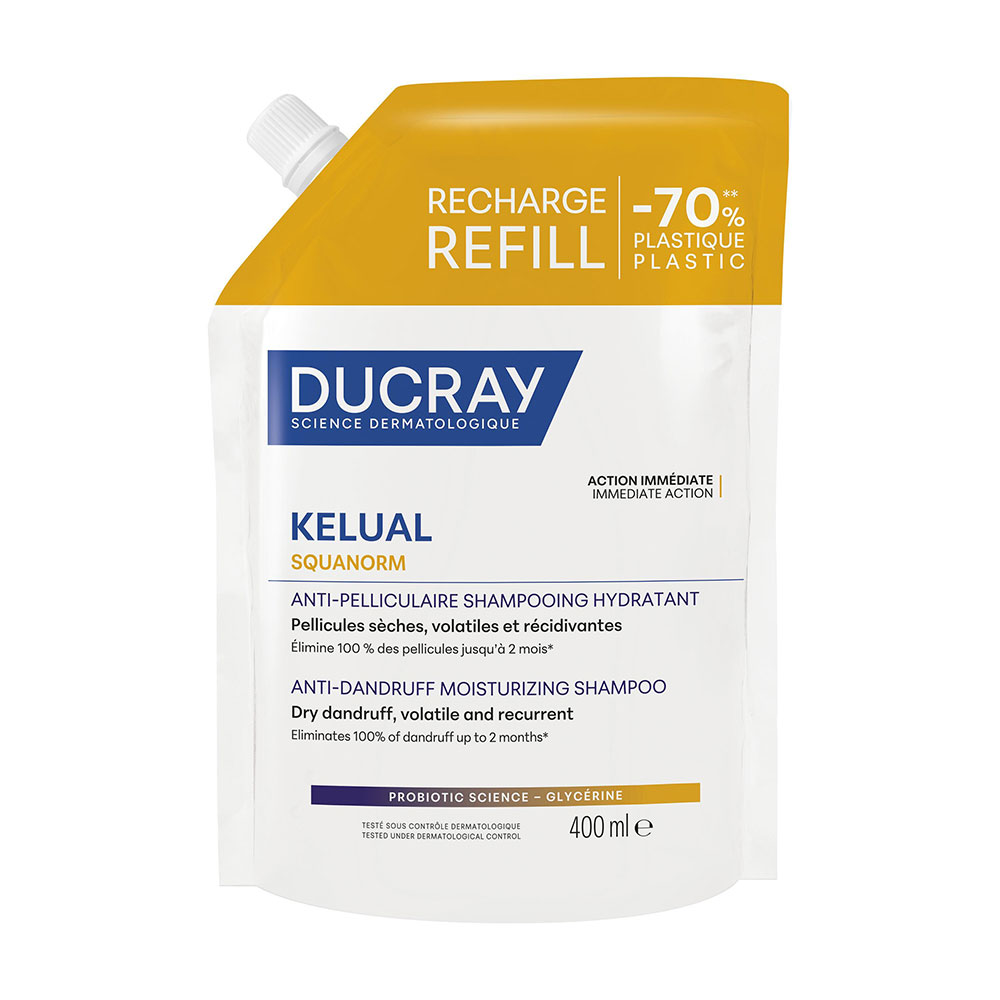 Ducray Kelual Squanorm Shampoo Eco-Recharge Antiforfora Idratante 400 ml