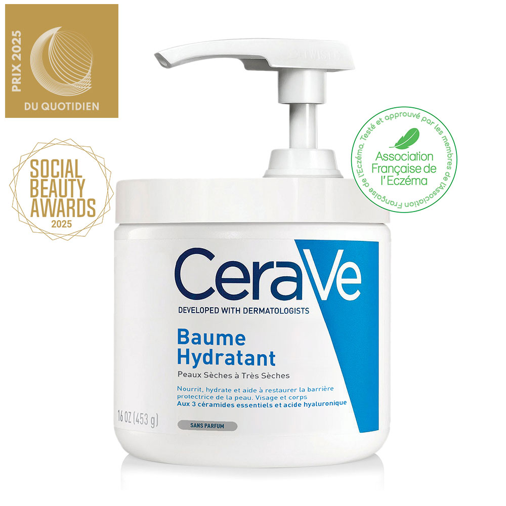 Cerave Body Crema idratante viso e corpo con dispenser per pelli secche e molto secche 454g