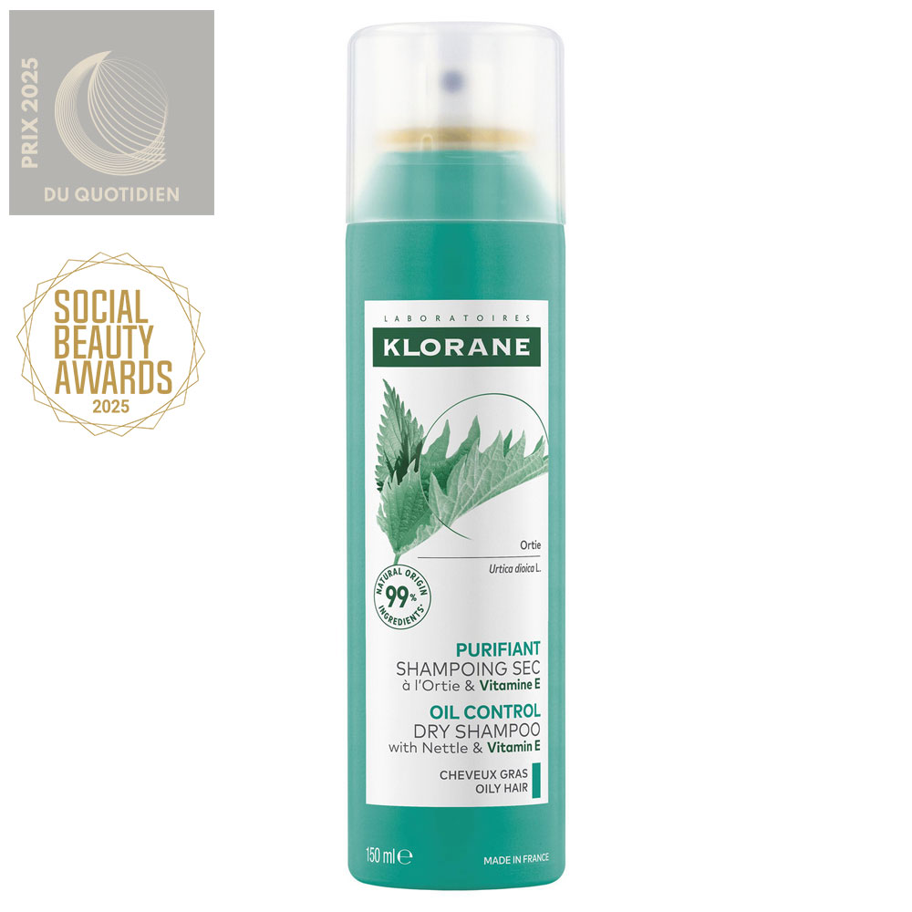 Klorane Ortica Shampoo secco purificante per capelli grassi 150 ml