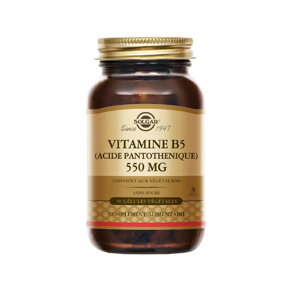 Solgar Vitamina B5 per pelle, capelli e unghie, vitalità e bellezza 50 capsule
