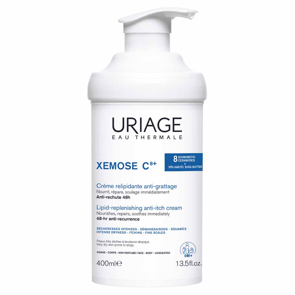Uriage Xémose C8+ Crema relipidante anti-prurito per pelli molto secche con tendenza atopica 400 ml