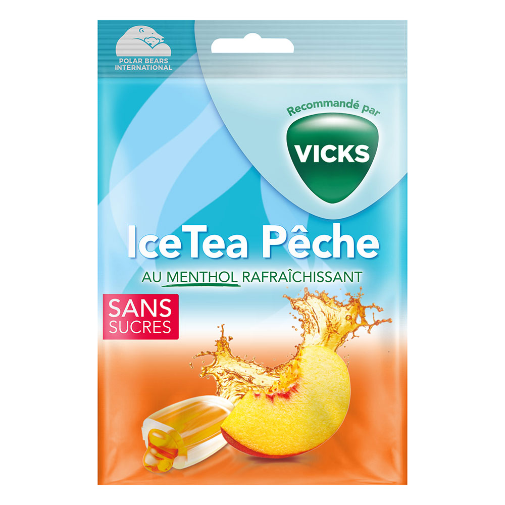Vicks Caramelle al tè freddo alla pesca e al mentolo x13