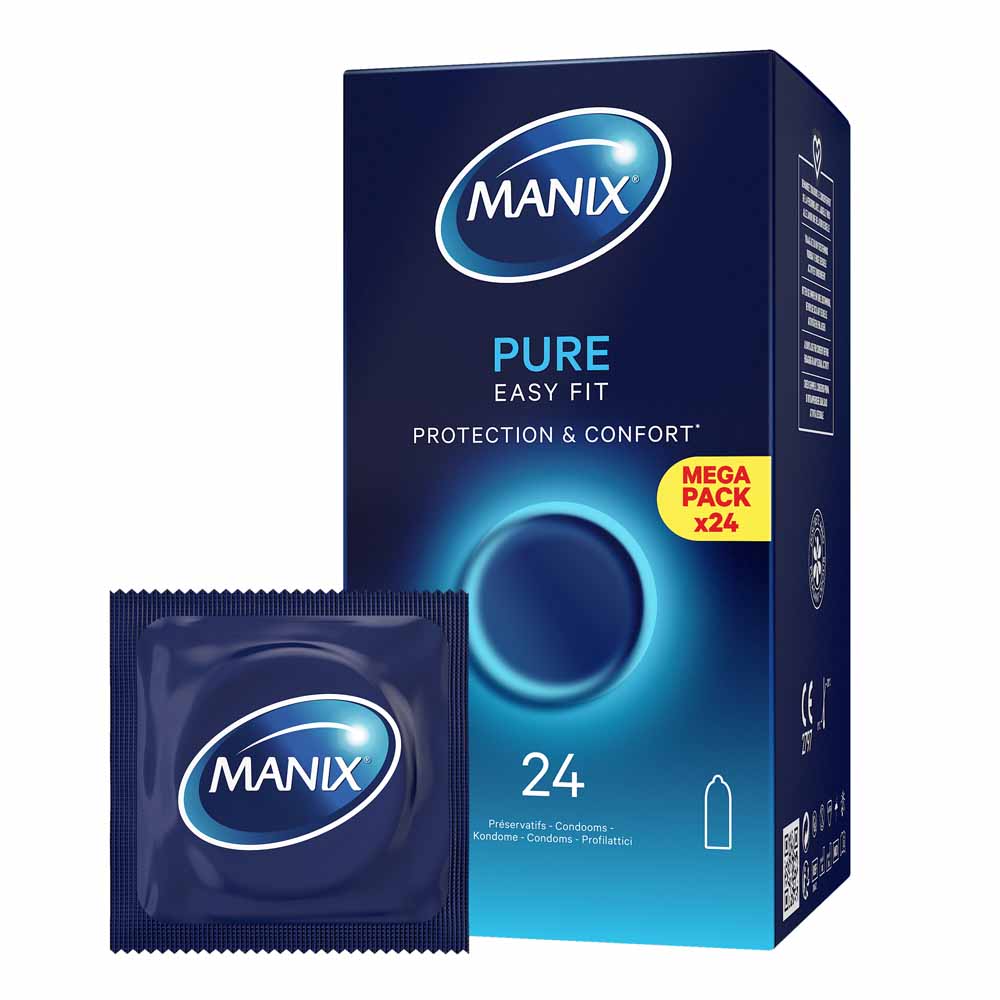 Manix Pure Easy Fit Préservatifs Sécurite Et Confort x24