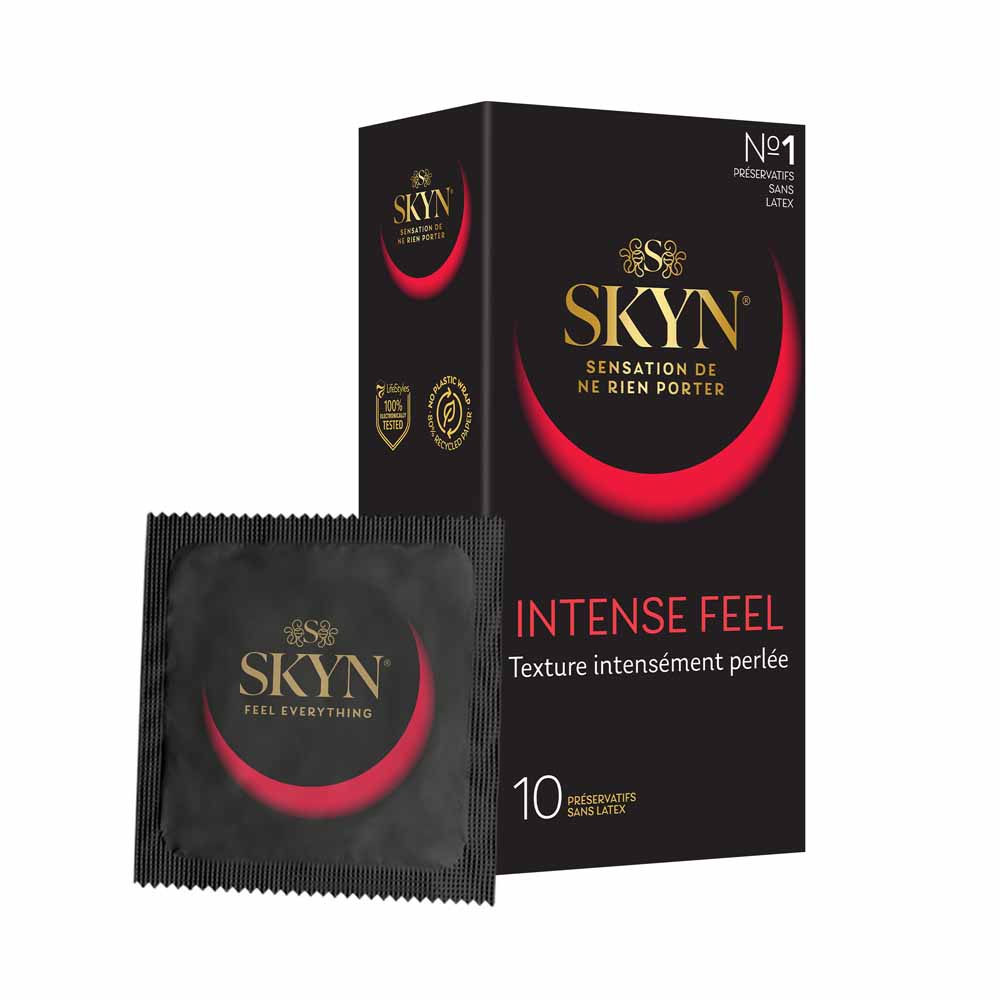 Skyn Intense Feel Preservativi senza lattice Texture intensamente perlata x10