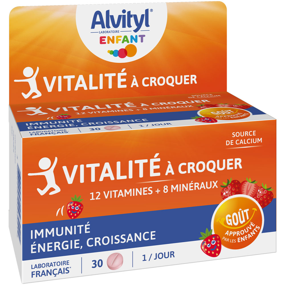 Alvityl Vitalità da sgranocchiare gusto fragola 30 compresse