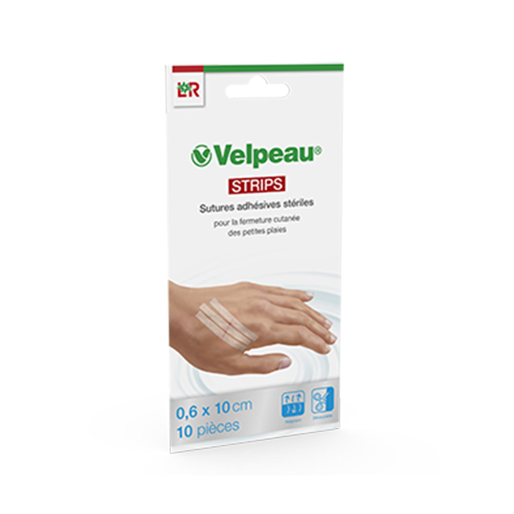 Lohmann Rauscher Velpeau Strisce di sutura adesive sterili 0,6x10cm x5