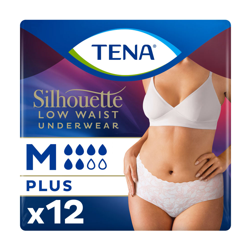 Tena Silhouette Biancheria intima femminile Urinary Protect a vita bassa Plus Le Blanc