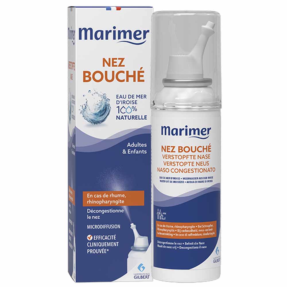 Marimer Spray Naso chiuso acqua di mare 100% naturale naso Chiuso 100 ml