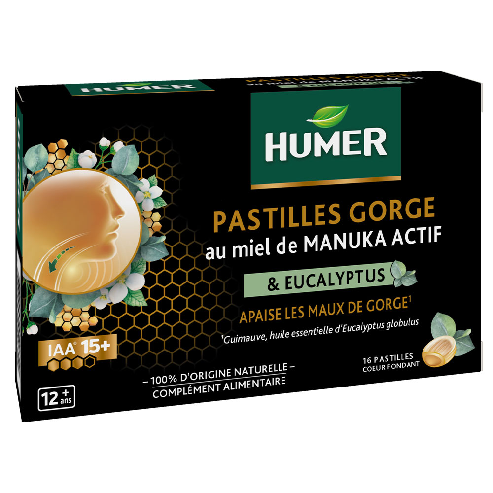 Humer Pastiglie gola al miele di Manuka attivo 16 pastiglie