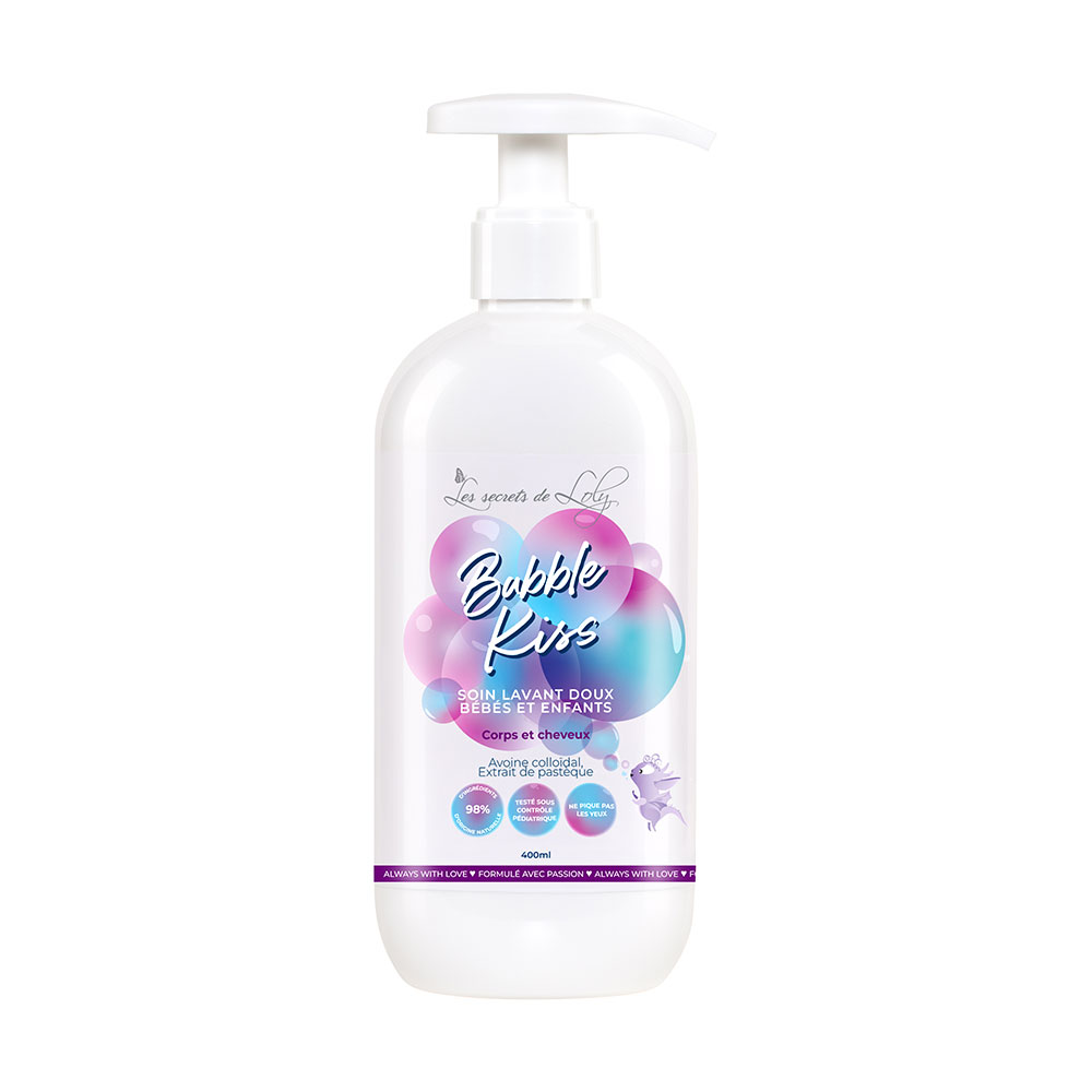 Les Secrets de Loly Shampoo doccia delicato Bubble Kiss per neonati e bambini 400 ml
