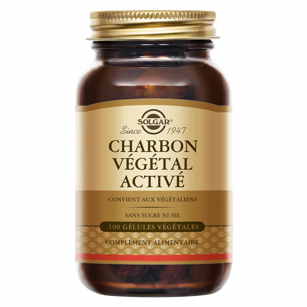 Solgar Carbone vegetale per digestione e detox del sistema digestivo 100 capsule vegetali