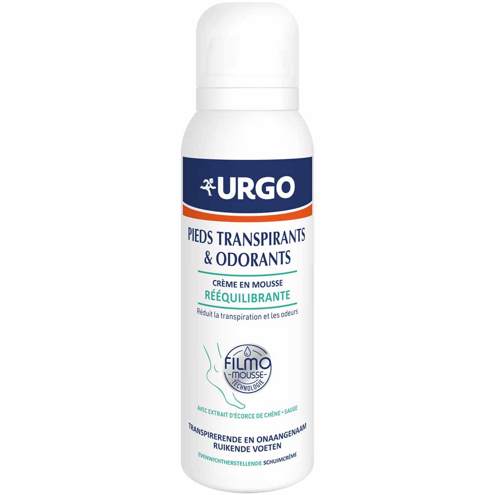 Urgo Crema in mousse riequilibrante piedi sudoriferi e maleodoranti 125 ml