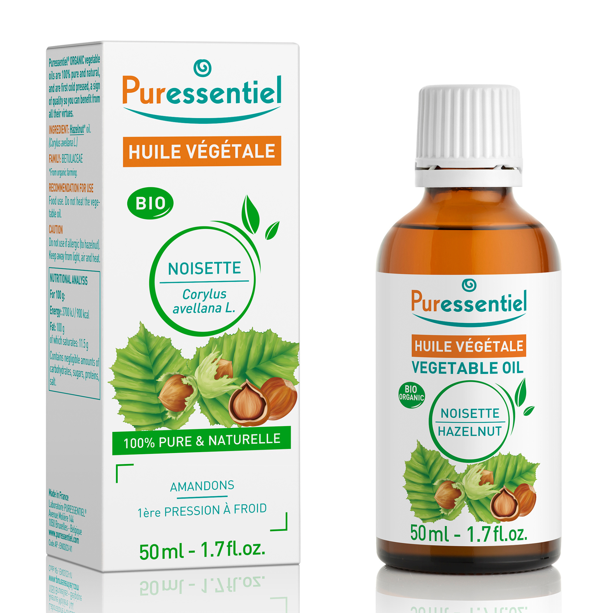Puressentiel Oli vegetali Nocciola Bio 50ml
