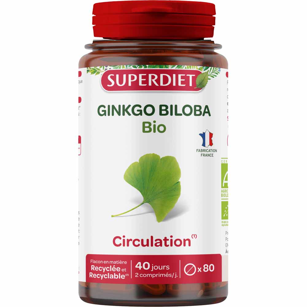Superdiet Ginkgo biloba bio 80 compresse