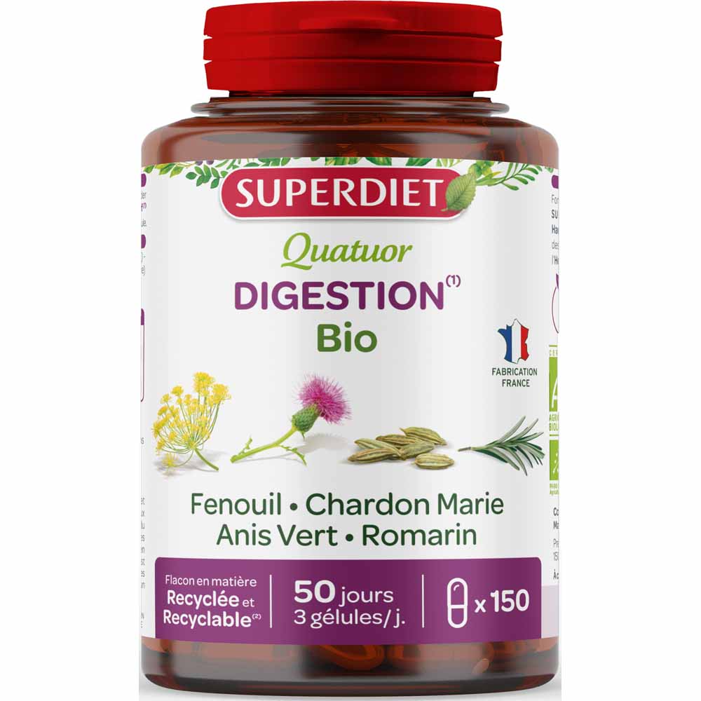 Superdiet Quatuor Digestion Finocchio Biologico 150 Gelule