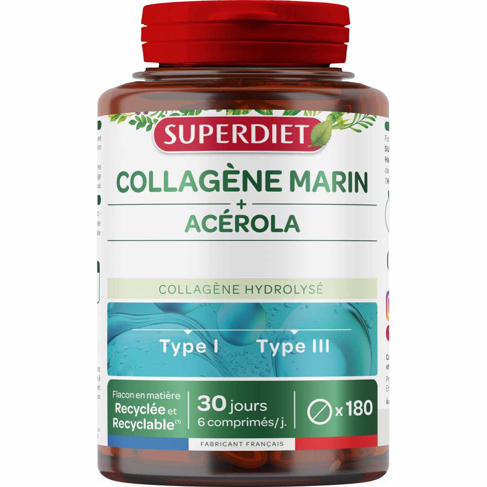 Superdiet Collagene marino + vitamina C 180 compresse