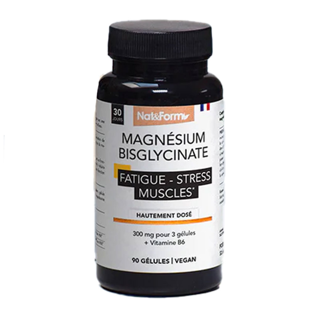 Nat&Form Magnesio bisglicinato per stanchezza, stress e muscoli 90 capsule