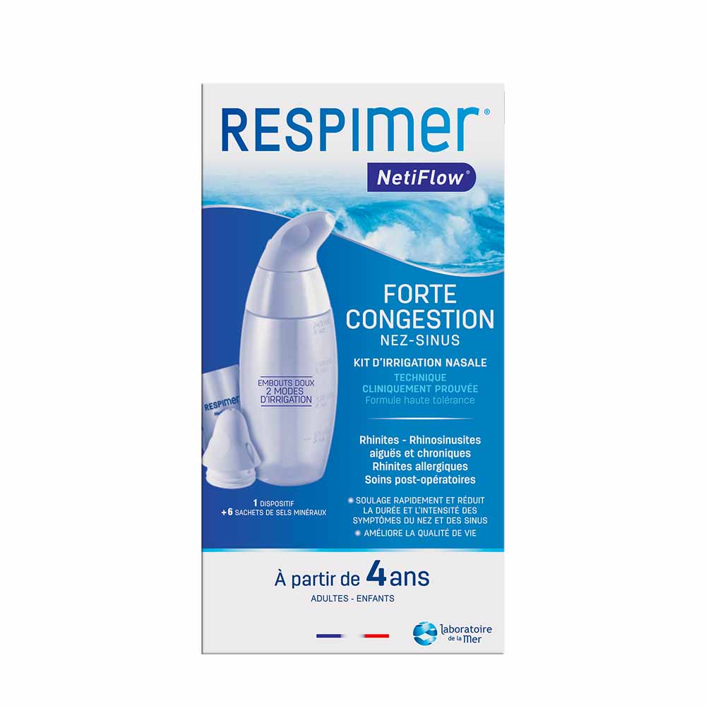 Respimer Kit irrigazione nasale Netiflow + 6 bustine