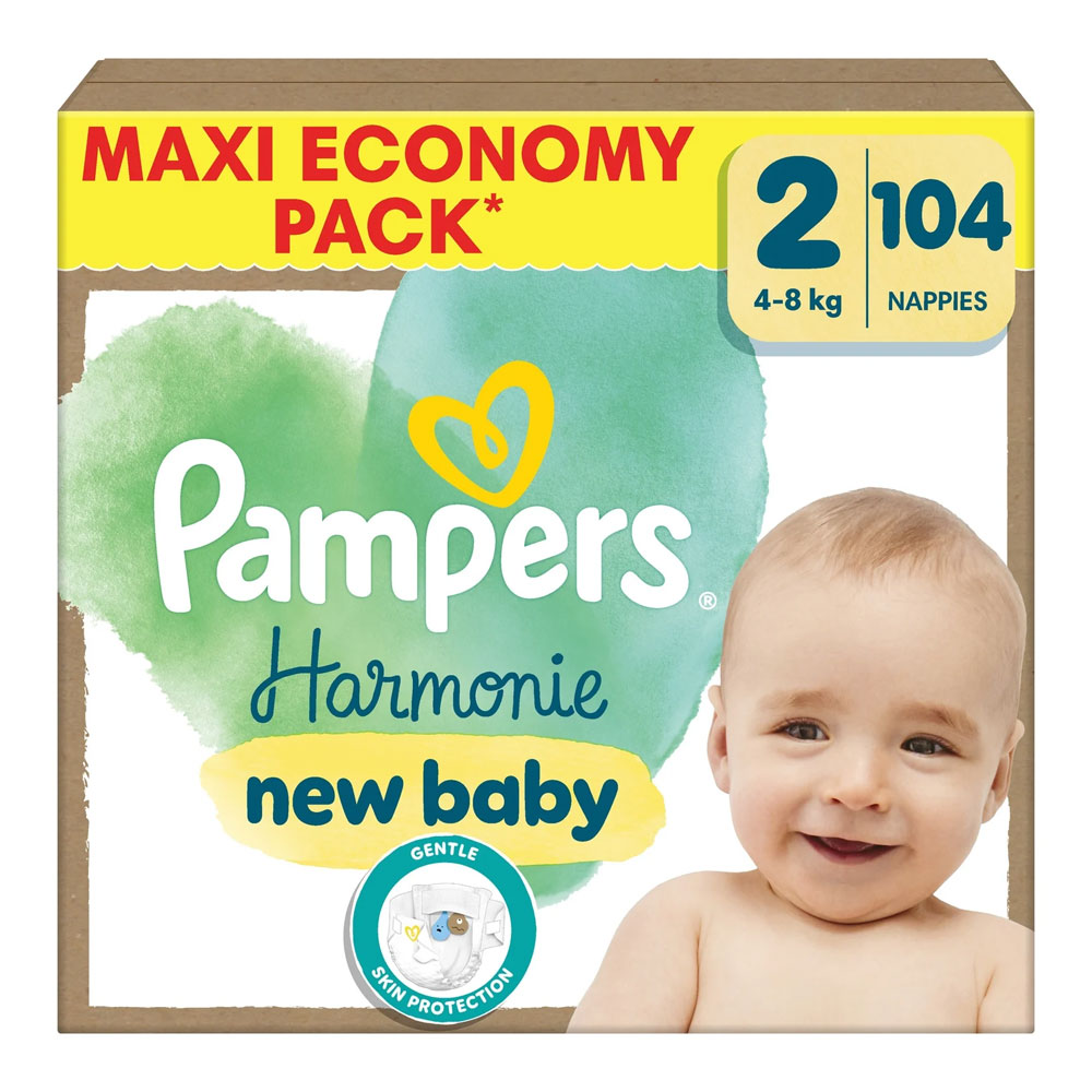 Pampers Harmonie Pannolini Taglia 2 - 4-8kg 104