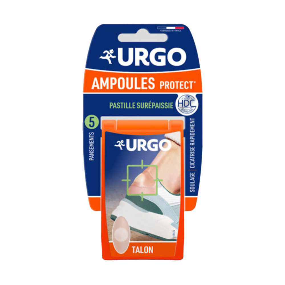 Urgo Ampolle Protect Pastiglie surispessite tallone 7,2x4,3 cm 5 unità