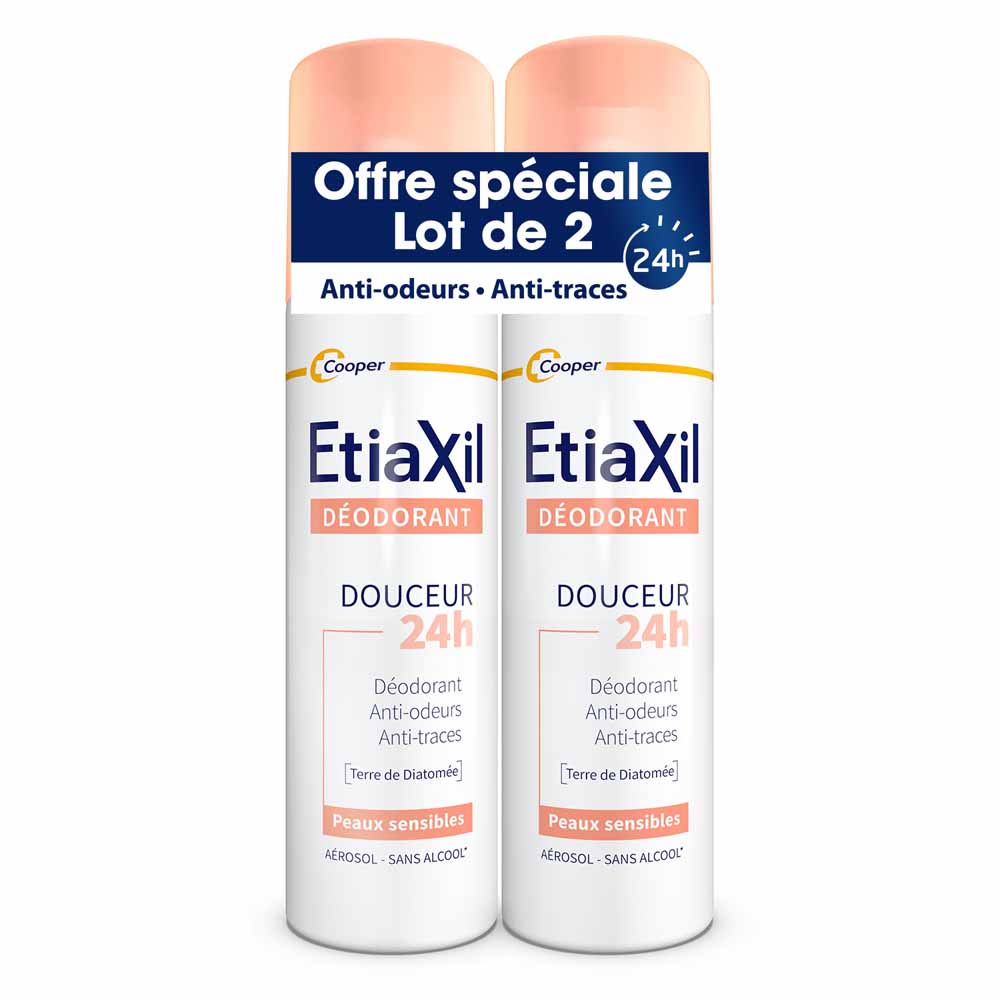 Etiaxil Deodorante Spray delicatezza 24h per pelli sensibili 2 x 150 ml
