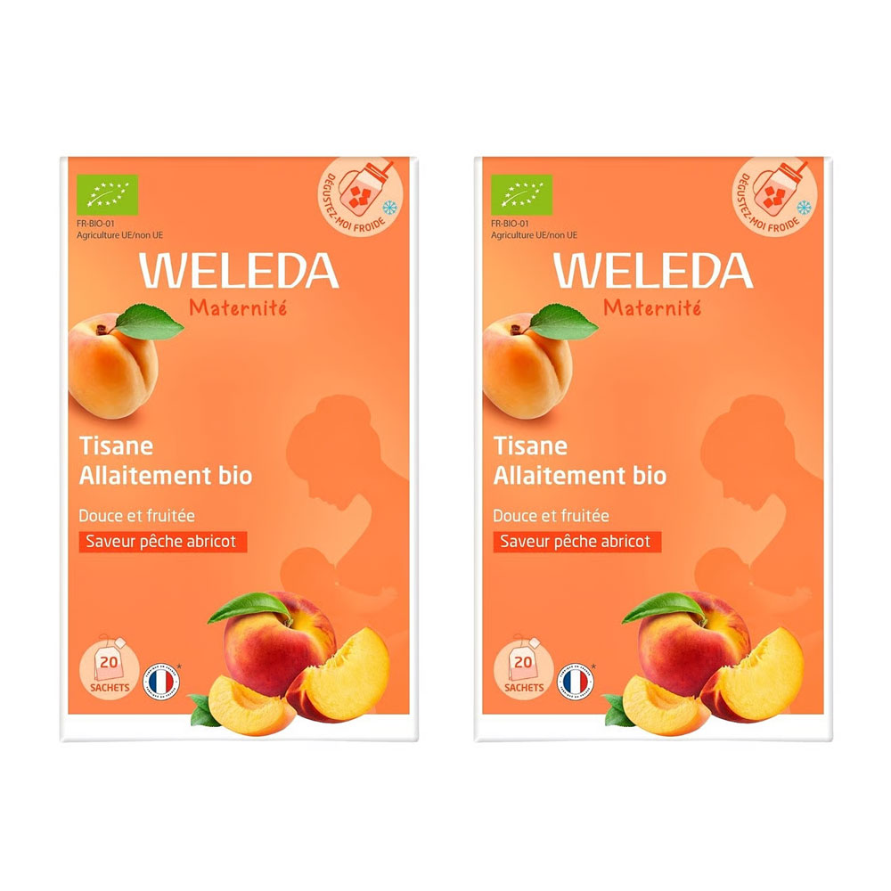 Weleda tisana per l'allattamento bio al gusto pesca-albicocca 2 x 20 bustine