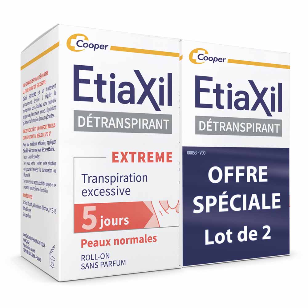 Etiaxil Detraspirante Trattamento ascellare roll-on Pelle normale 2x15ml