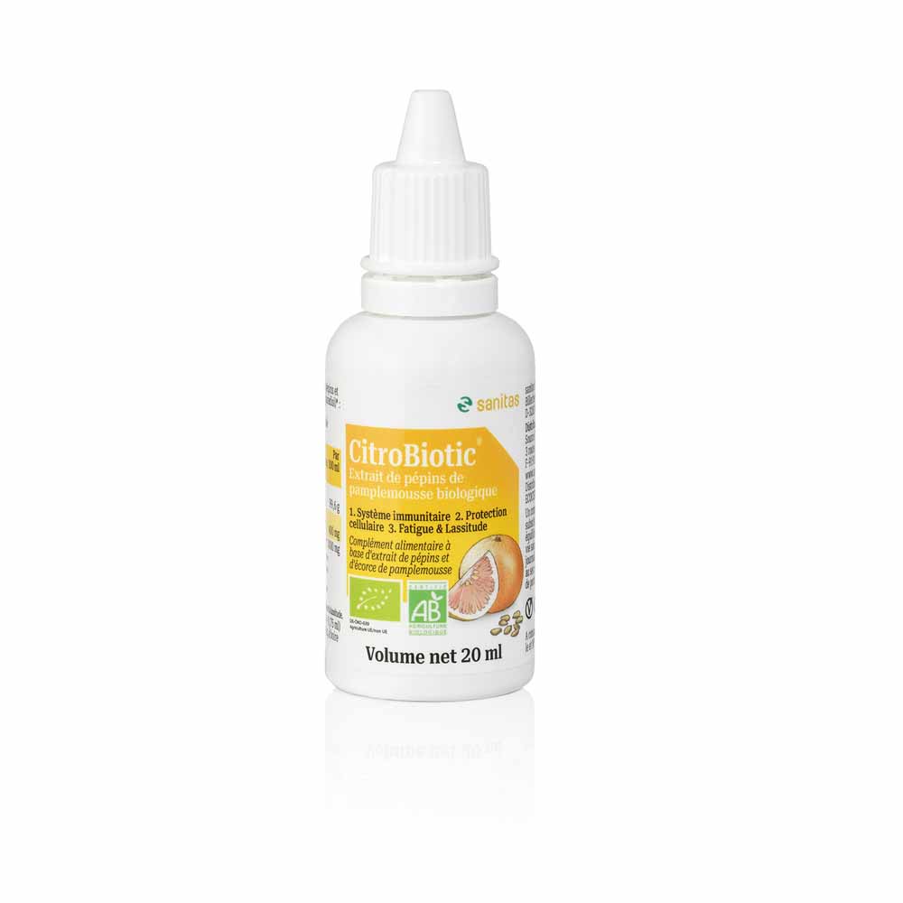 Citrobiotic Estratto di semi di pompelmo biologico con Vitamine C 20ml