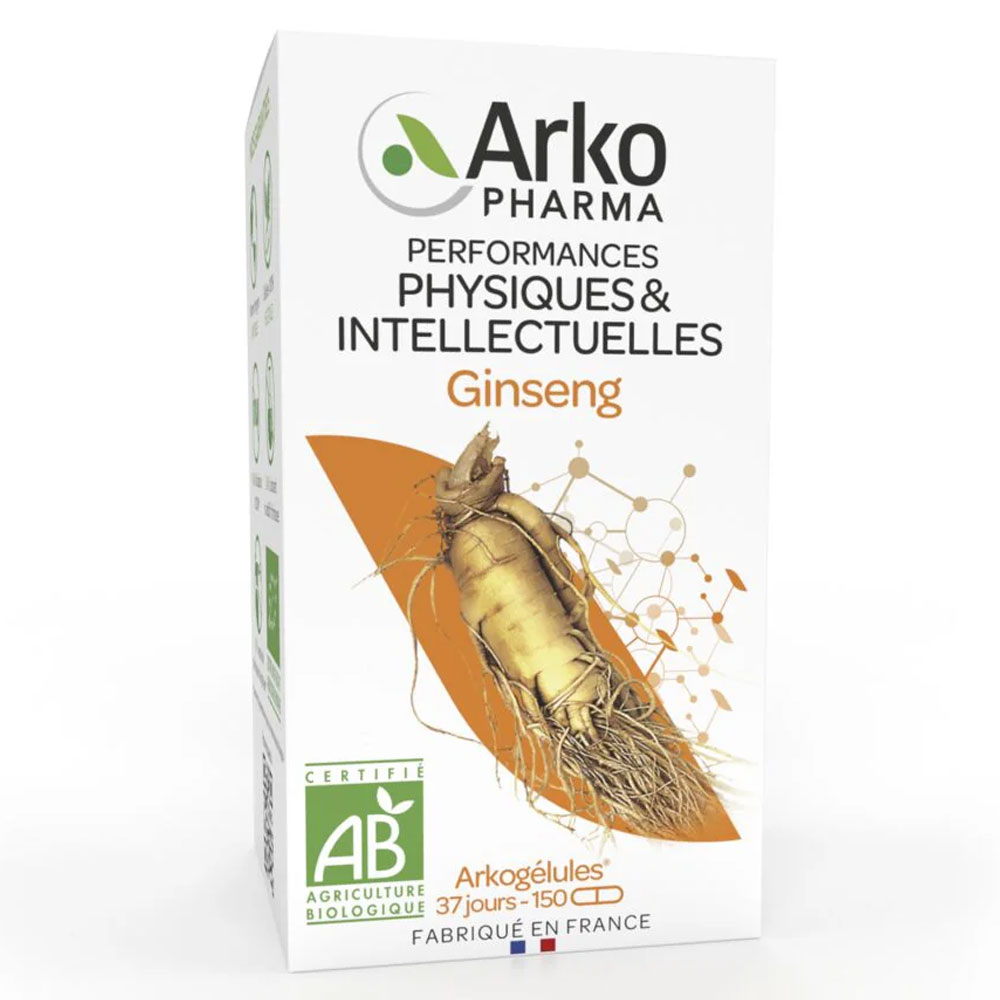 Arkopharma Arkocapsule Ginseng bio per prestazioni fisiche e intellettuali 150 capsule