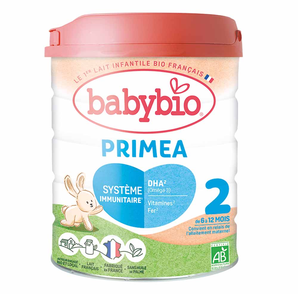 Babybio Latte per l'Infanzia Primea 2 Latte in polvere biologico 6 mesi Des 6 Mois 800g