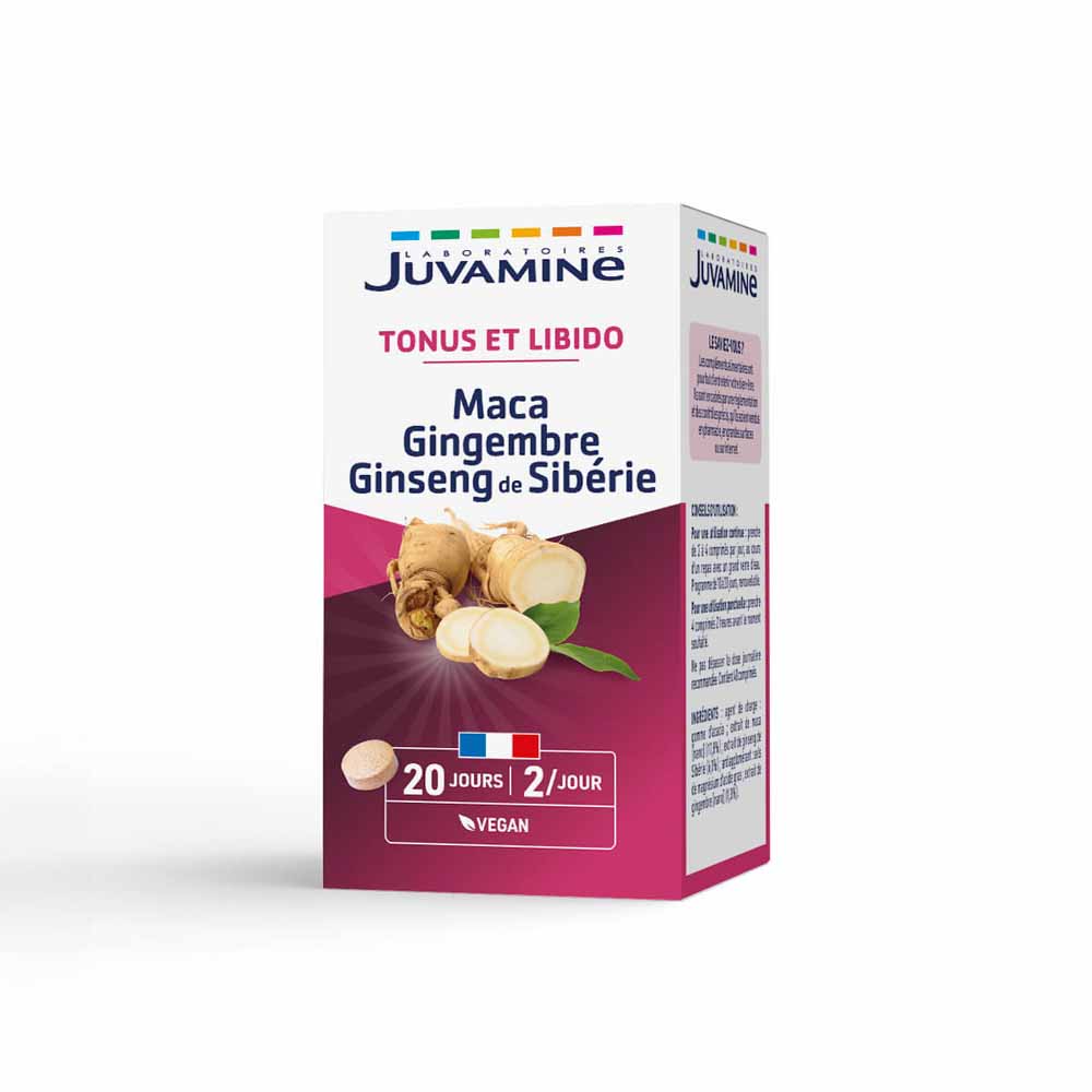 Juvamine Maca, Ginseng e Zenzero Tonificante sessuale 40 Compresse