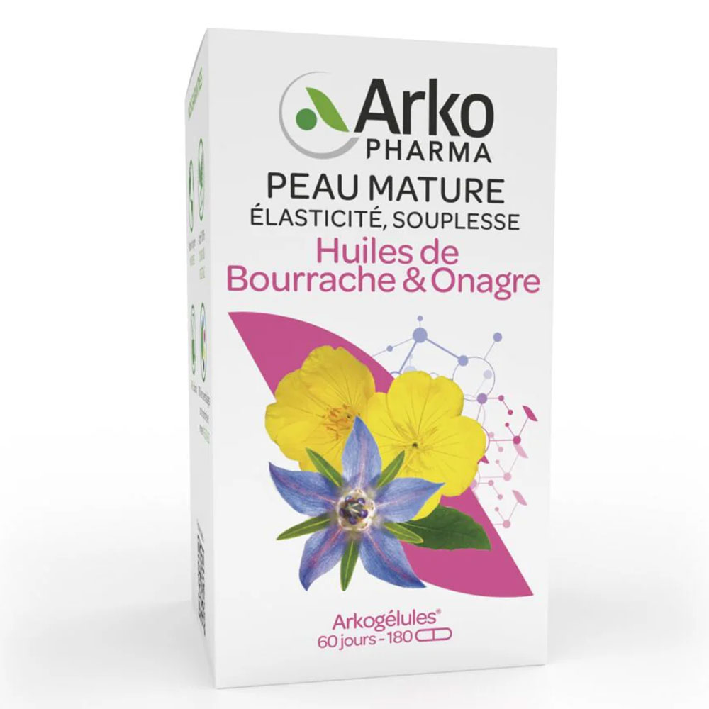 Arkopharma Arkocapsule Olio di enotera e borragine per pelli mature 180 capsule