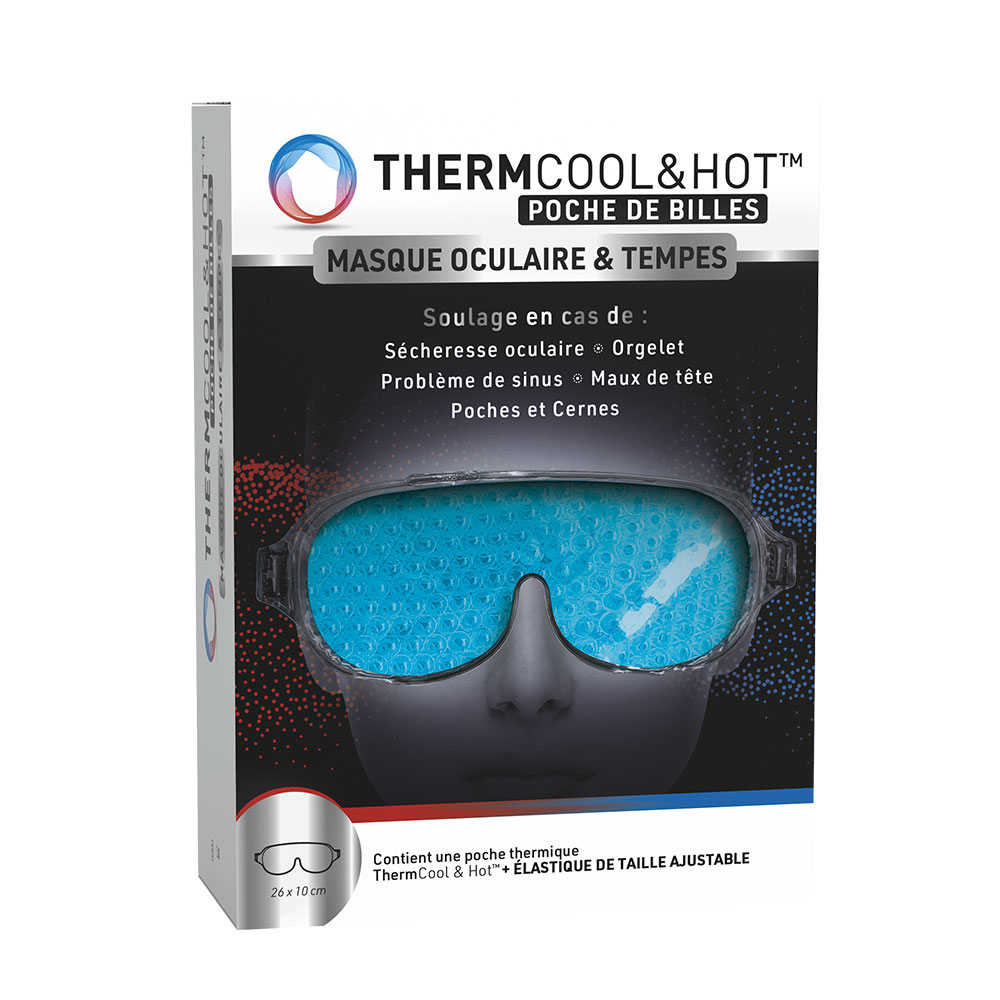 Bausch&Lomb ThermCool&Hot Poche de Billes Masque Oculaire & Tempes Chaud/Froid