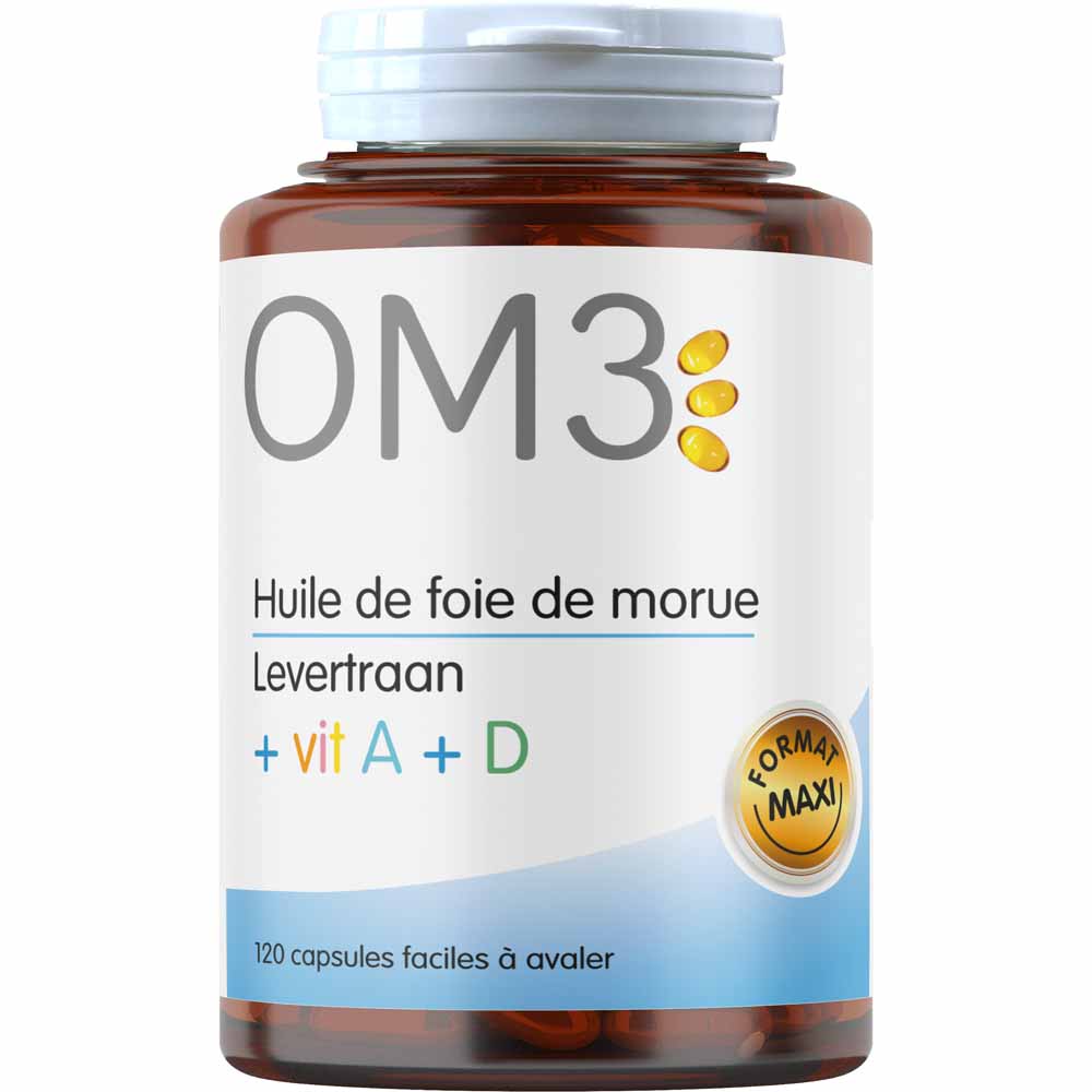 OM3 Olio di fegato di merluzzo con vitamine A+D 120 capsule